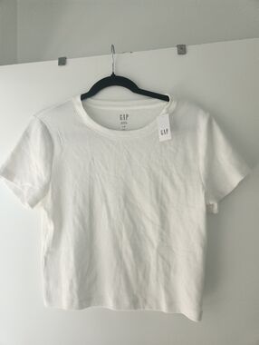 GAP Women’s White Crewneck Short Sleeve Top L